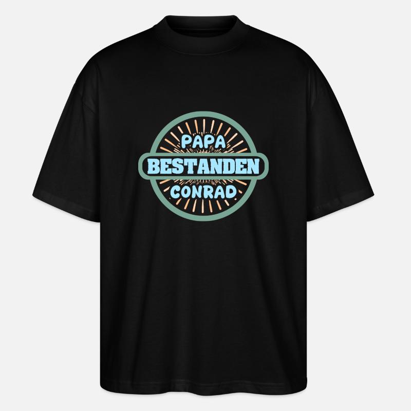 Prénom Conrad - T-shirt bio Blaster 2.0 coupe oversize Stanley/Stella Unisexe - noir