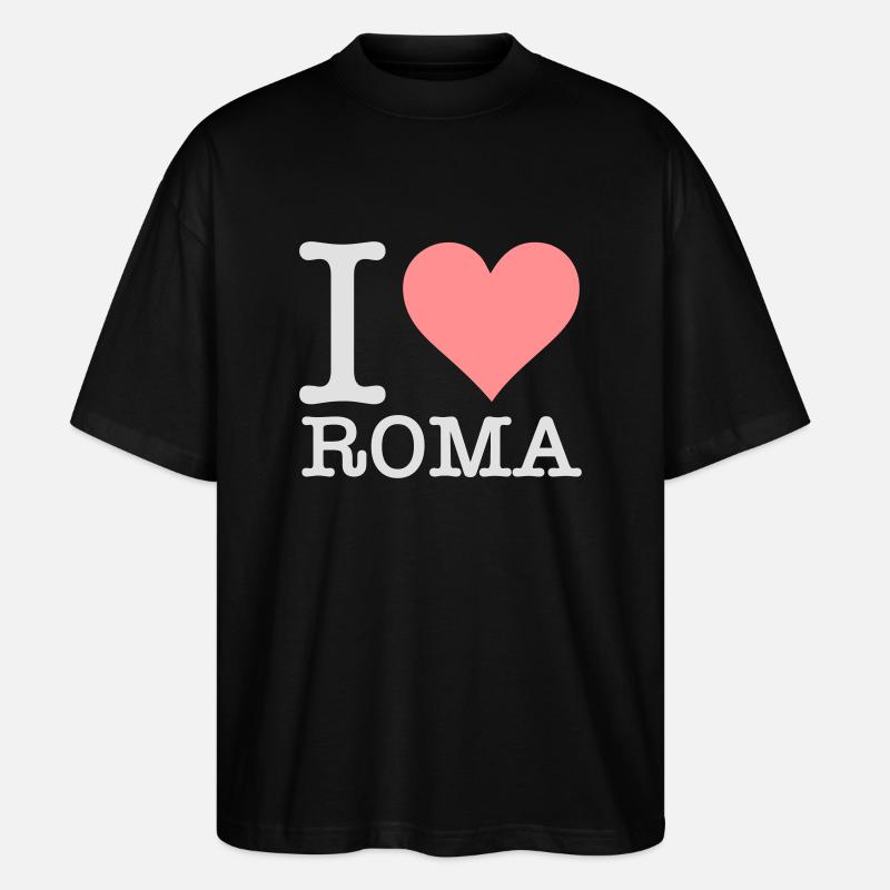 Ich liebe Rom - Stanley/Stella Oversized Unisex Bio T-Shirt Blaster 2.0 - Schwarz