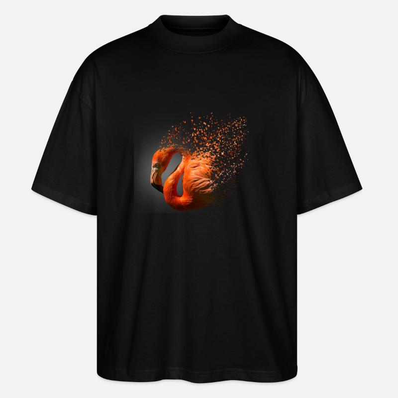 Flamingo - Stanley/Stella Oversized Unisex Bio T-Shirt Blaster 2.0 - Schwarz
