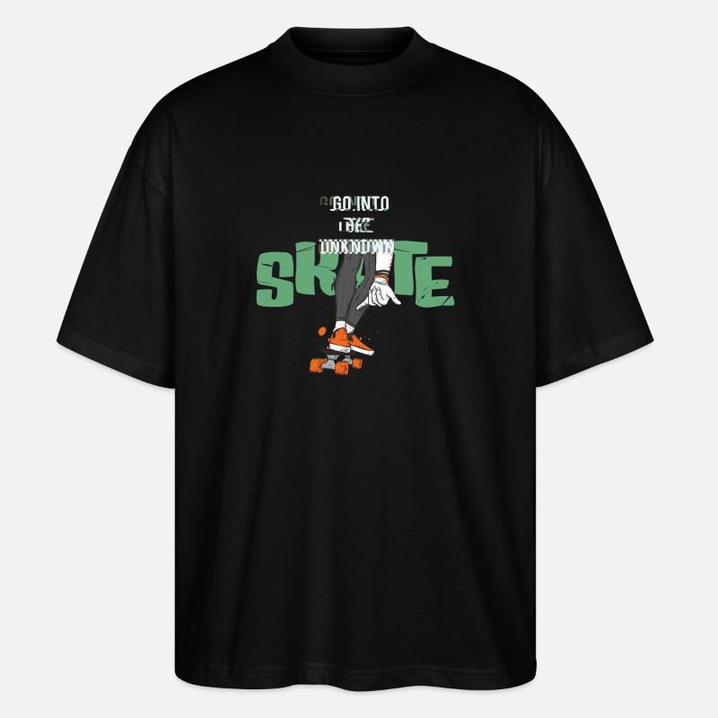 Skateboard - Stanley/Stella Oversized Unisex Bio T-Shirt Blaster 2.0 - Schwarz