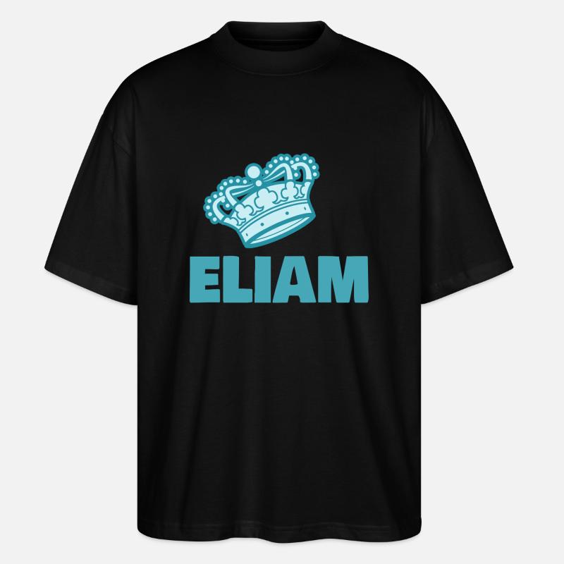Vorname Eliam - Stanley/Stella Oversized Unisex Bio T-Shirt Blaster 2.0 - Schwarz