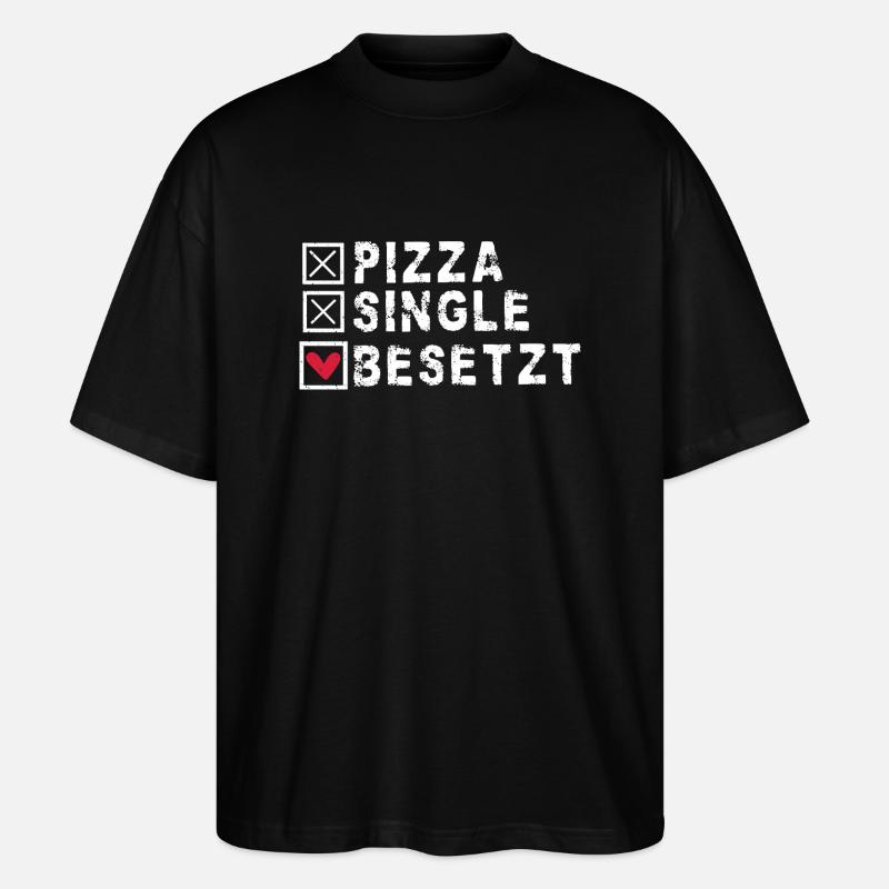 Pizza à l’unité - T-shirt bio Blaster 2.0 coupe oversize Stanley/Stella Unisexe - noir