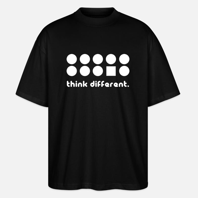Think different - Stanley/Stella Oversized Unisex Bio T-Shirt Blaster 2.0 - Schwarz