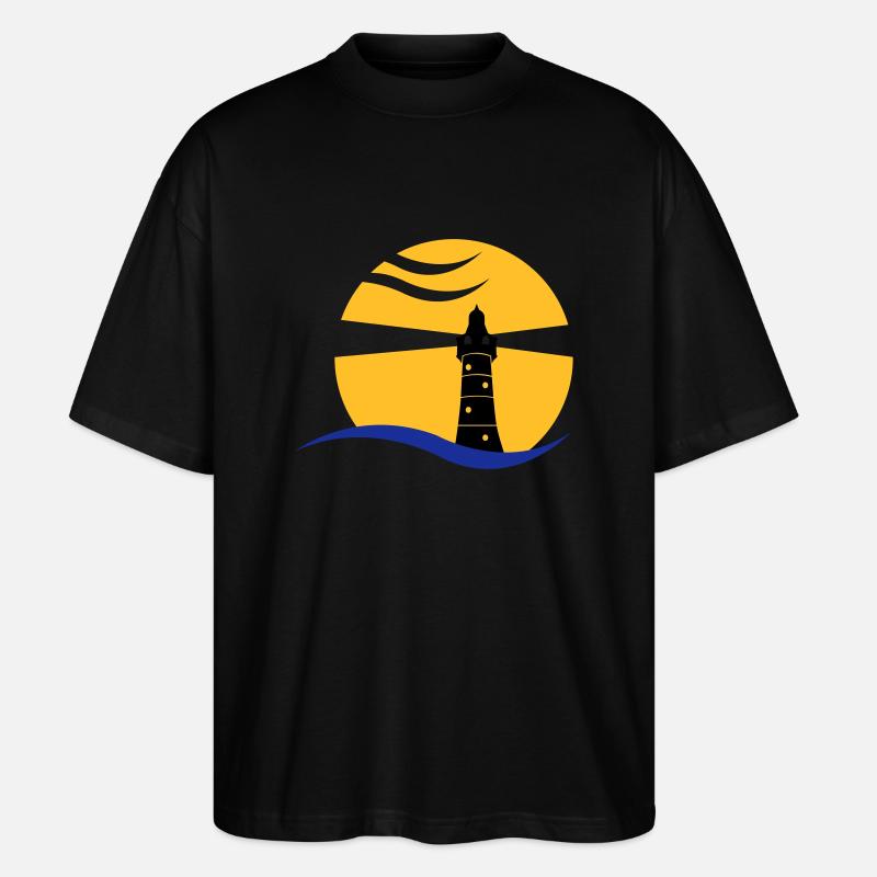 leuchtturm_02 - Stanley/Stella Oversized Unisex Organic T-shirt Blaster 2.0 - black