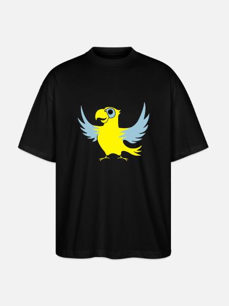 papagei_02 - T-shirt bio Blaster 2.0 coupe oversize Stanley/Stella Unisexe - noir