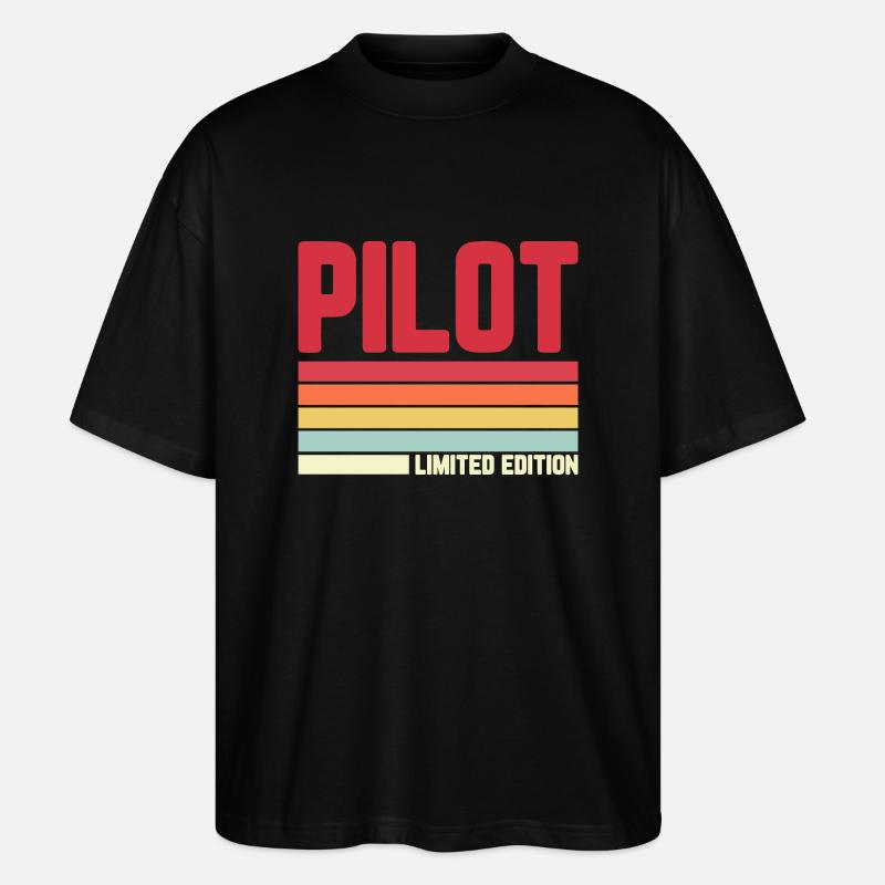Pilot Limited Edition - Stanley/Stella Oversized Unisex Bio T-Shirt Blaster 2.0 - Schwarz