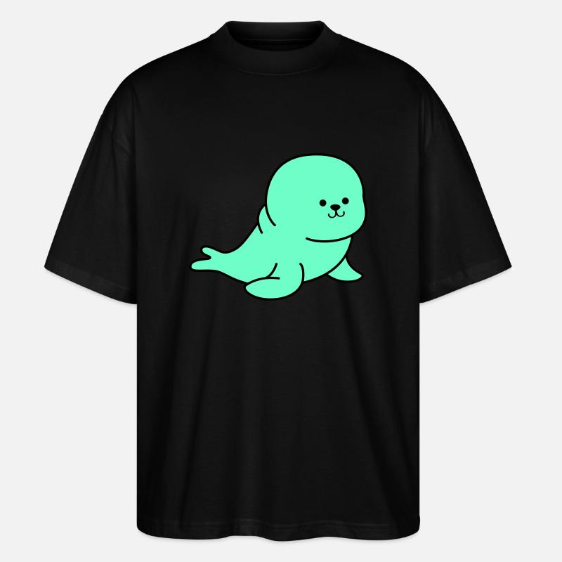 Phoque - T-shirt bio Blaster 2.0 coupe oversize Stanley/Stella Unisexe - noir