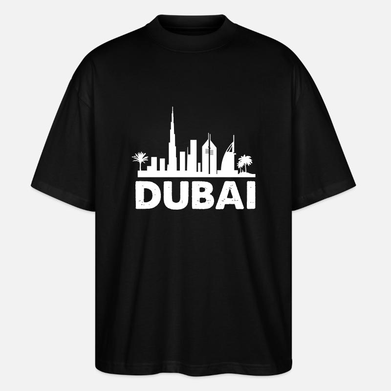 dubai skyline - Stanley/Stella Oversized Unisex Bio T-Shirt Blaster 2.0 - Schwarz