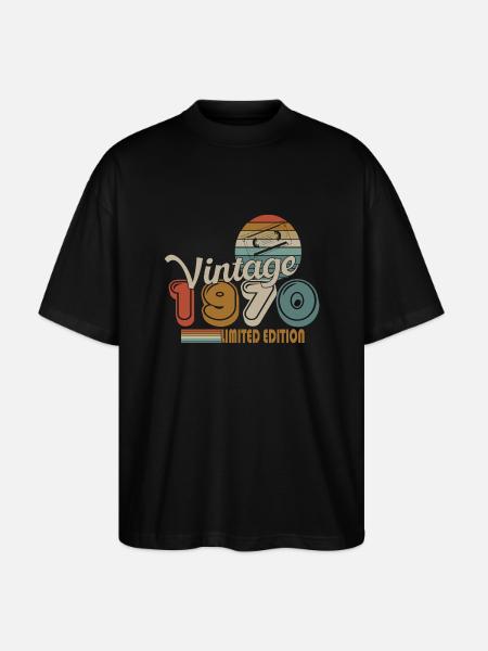 1970 - Stanley/Stella Oversized Unisex Bio T-Shirt Blaster 2.0 - Schwarz