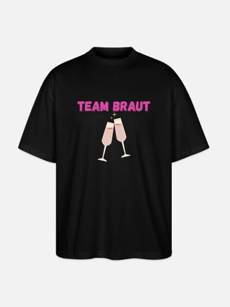 TEAM BRAUT - Stanley/Stella Oversized Unisex Bio T-Shirt Blaster 2.0 - Schwarz