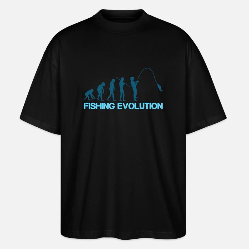 fishing evolution - Stanley/Stella Oversized Unisex Bio T-Shirt Blaster 2.0 - Schwarz
