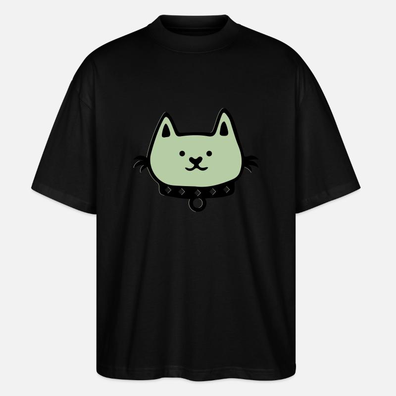 Cat Comic - Stanley/Stella Oversized Unisex Organic T-shirt Blaster 2.0 - black