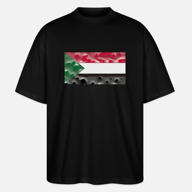 Sudan - Stanley/Stella Oversized Unisex Bio T-Shirt Blaster 2.0 - Schwarz