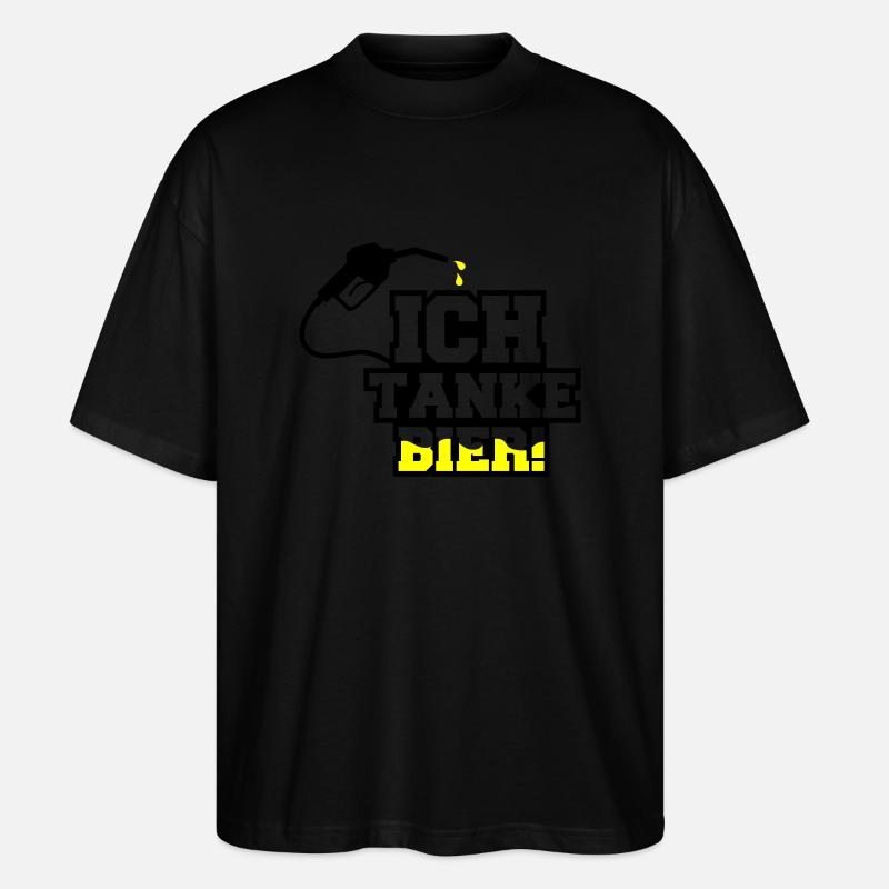 ich tanke bier - Stanley/Stella Oversized Unisex Bio T-Shirt Blaster 2.0 - Schwarz