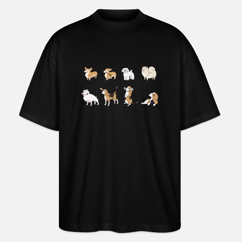 Hunde witzig - Stanley/Stella Oversized Unisex Bio T-Shirt Blaster 2.0 - Schwarz