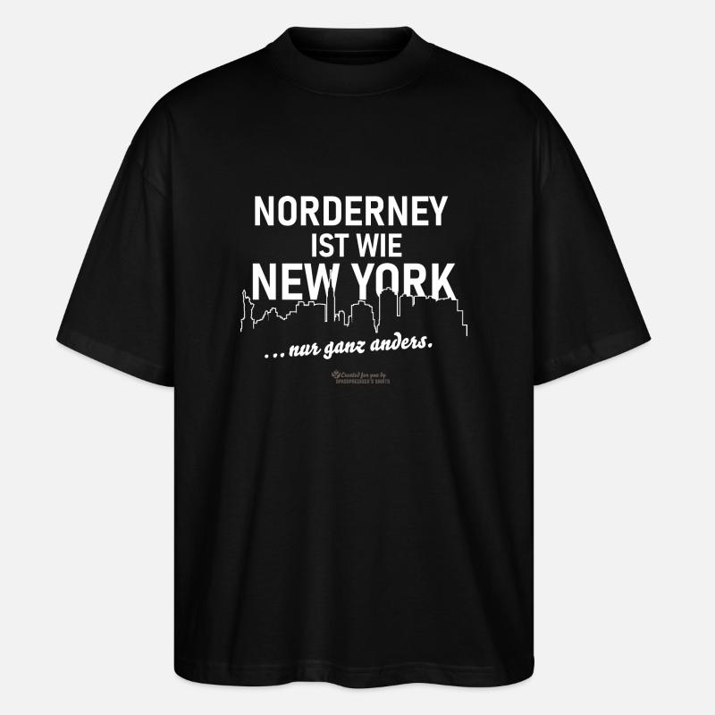 Norderney - Stanley/Stella Oversized Unisex Bio T-Shirt Blaster 2.0 - Schwarz