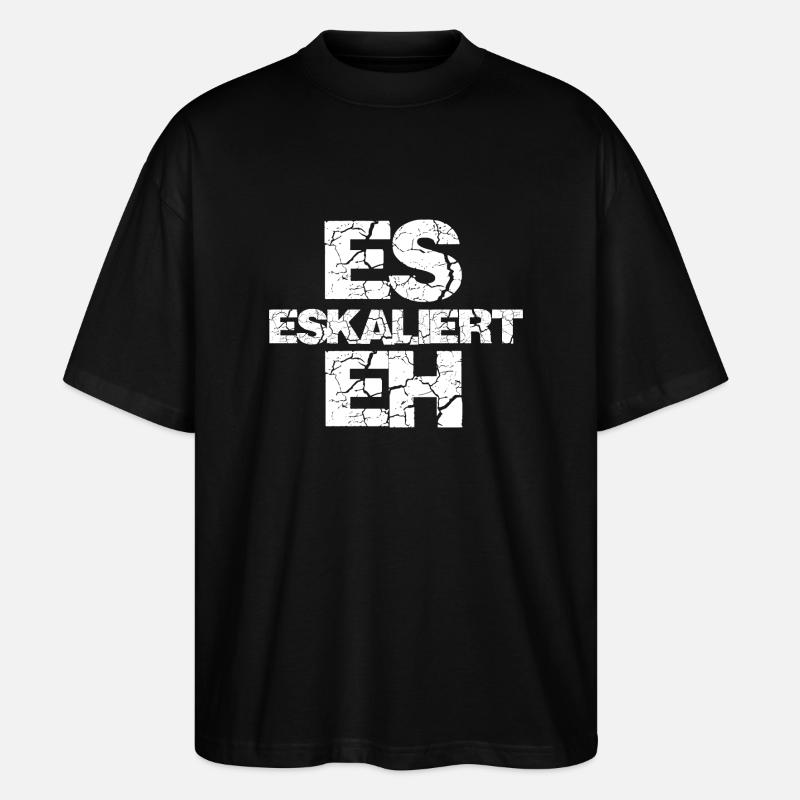 Es eskaliert eh - Stanley/Stella Oversized Unisex Bio T-Shirt Blaster 2.0 - Schwarz