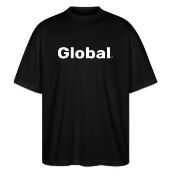 Global - T-shirt bio Blaster 2.0 coupe oversize Stanley/Stella Unisexe - noir - Devant - Alina (178cm) & Michal (187cm)