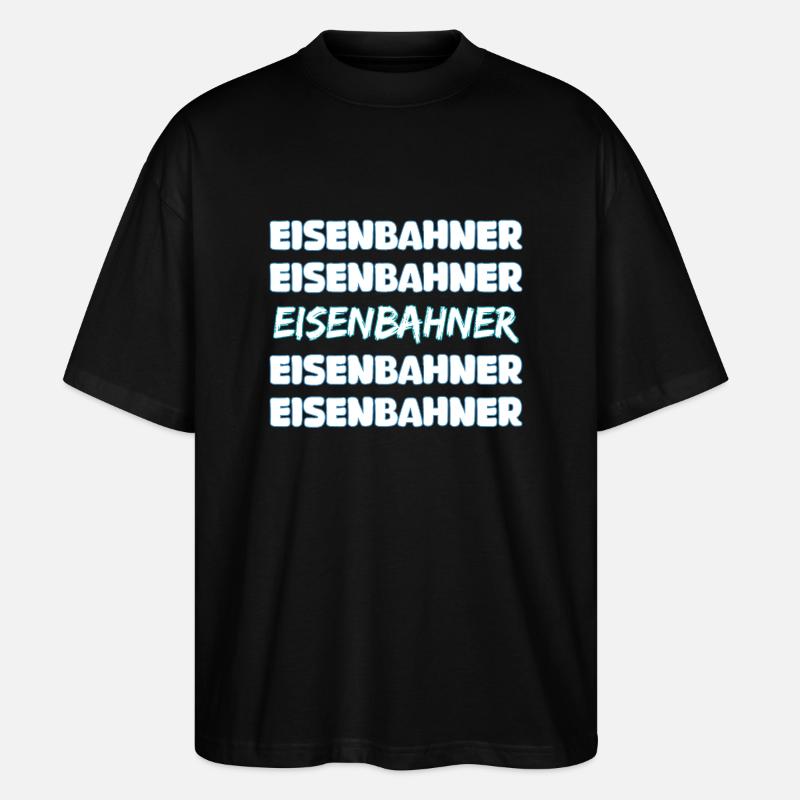 Cheminot en tant que travail - T-shirt bio Blaster 2.0 coupe oversize Stanley/Stella Unisexe - noir