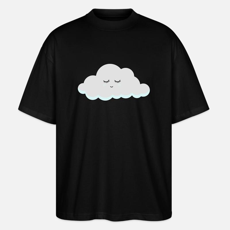 Schlaf Wolke mit Wimpern - Stanley/Stella Oversized Unisex Bio T-Shirt Blaster 2.0 - Schwarz