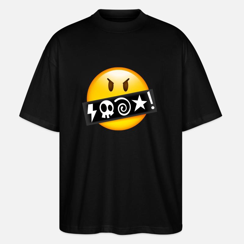 Smiley Swearing - Stanley/Stella Oversized Unisex Bio T-Shirt Blaster 2.0 - Schwarz