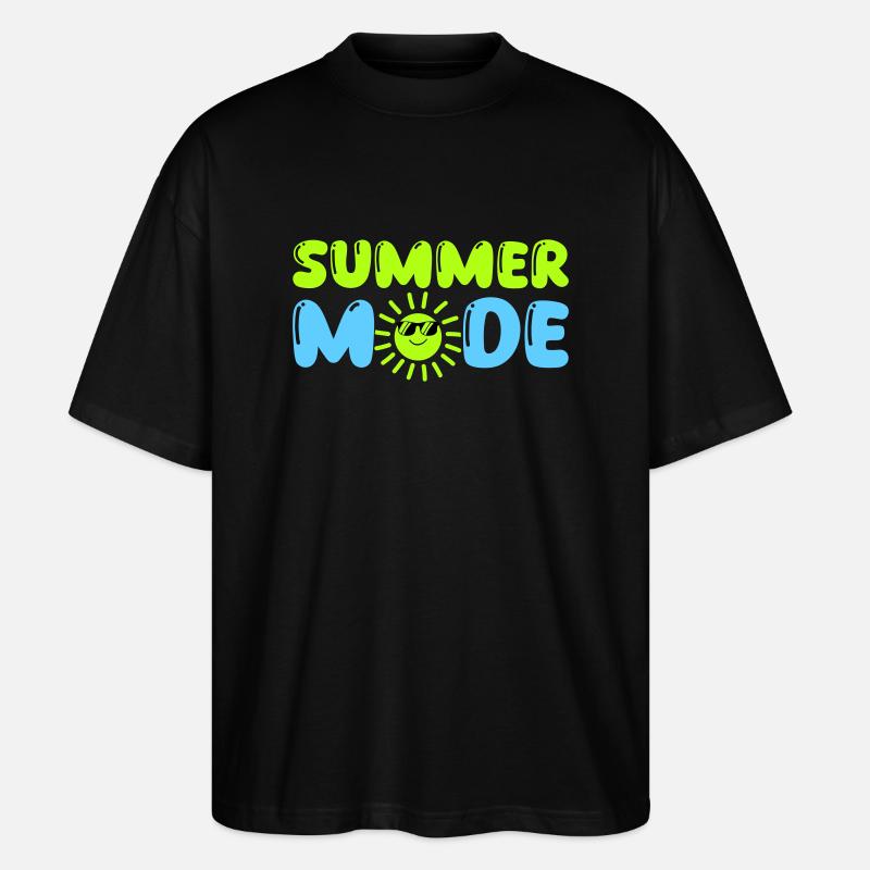 summer mode - Stanley/Stella Oversized Unisex Bio T-Shirt Blaster 2.0 - Schwarz