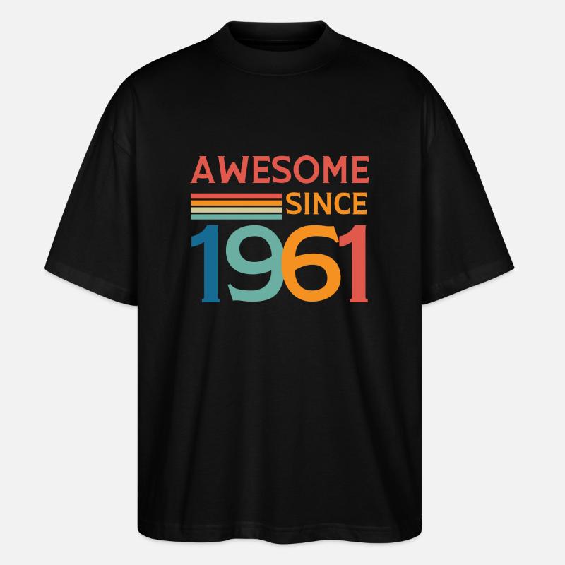 Awesome since 1961 - T-shirt bio Blaster 2.0 coupe oversize Stanley/Stella Unisexe - noir
