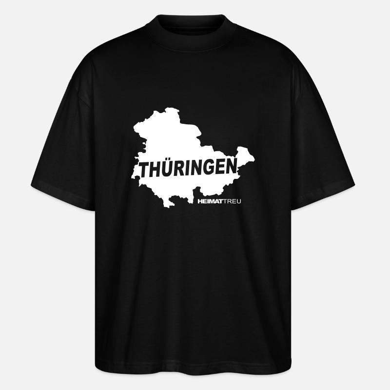 Thüringen Treu - Stanley/Stella Oversized Unisex Bio T-Shirt Blaster 2.0 - Schwarz