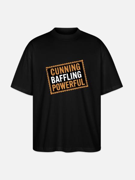 Cunning Baffling Powerful 13 - Stanley/Stella Oversized Unisex Bio T-Shirt Blaster 2.0 - Schwarz