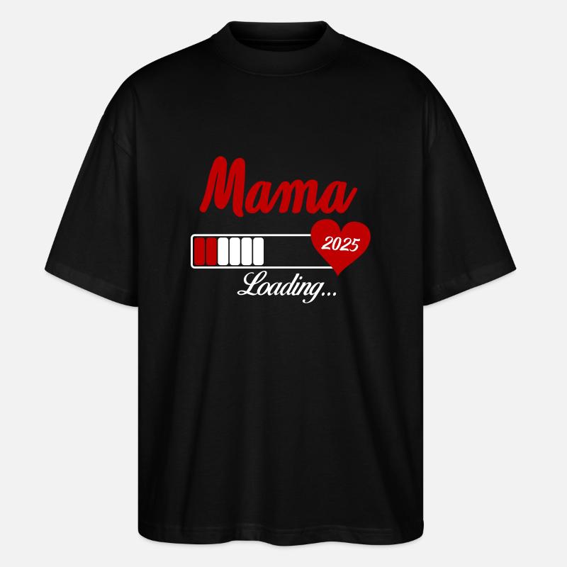 Mama Loading 2025 - Stanley/Stella Oversized Unisex Bio T-Shirt Blaster 2.0 - Schwarz