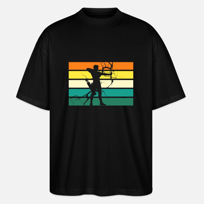 Bogenschütze Bogenschießen - Stanley/Stella Oversized Unisex Bio T-Shirt Blaster 2.0 - Schwarz