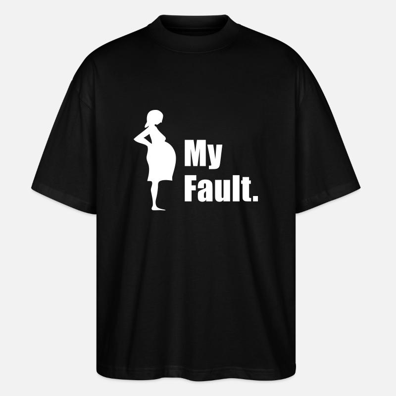 Mon défaut. motif de grossesse. - T-shirt bio Blaster 2.0 coupe oversize Stanley/Stella Unisexe - noir