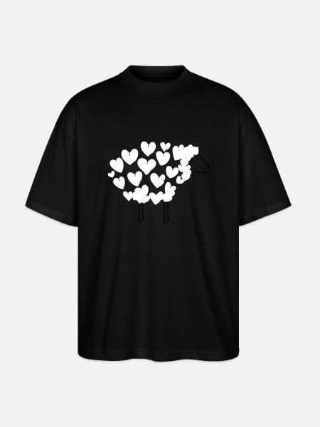 Love Sheep - Stanley/Stella Oversized Unisex Bio T-Shirt Blaster 2.0 - Schwarz