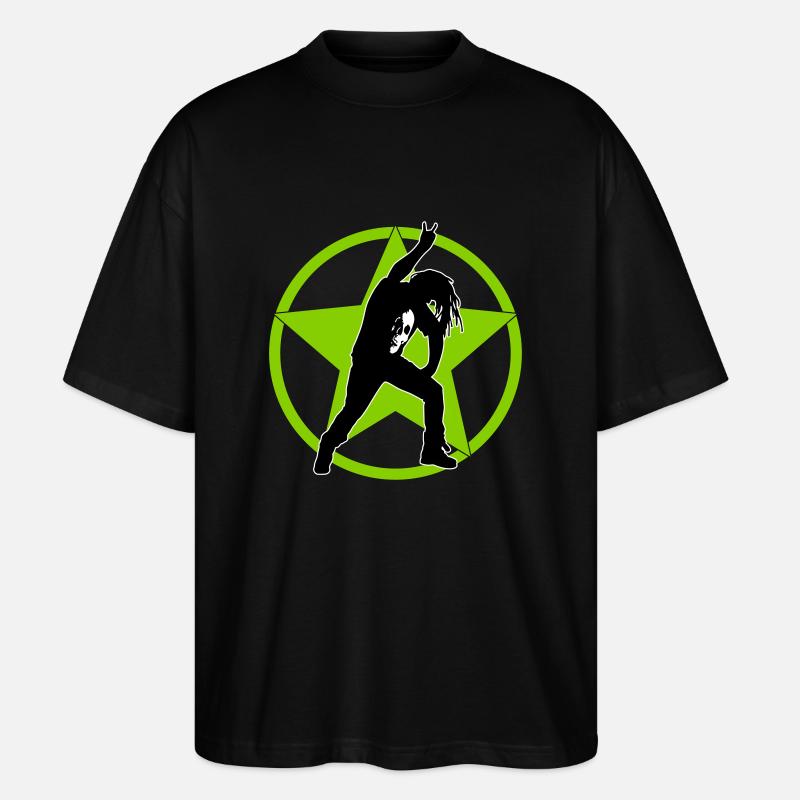 metal_fan_headbanger_112015_a_3c - Stanley/Stella Oversized Unisex Bio T-Shirt Blaster 2.0 - Schwarz
