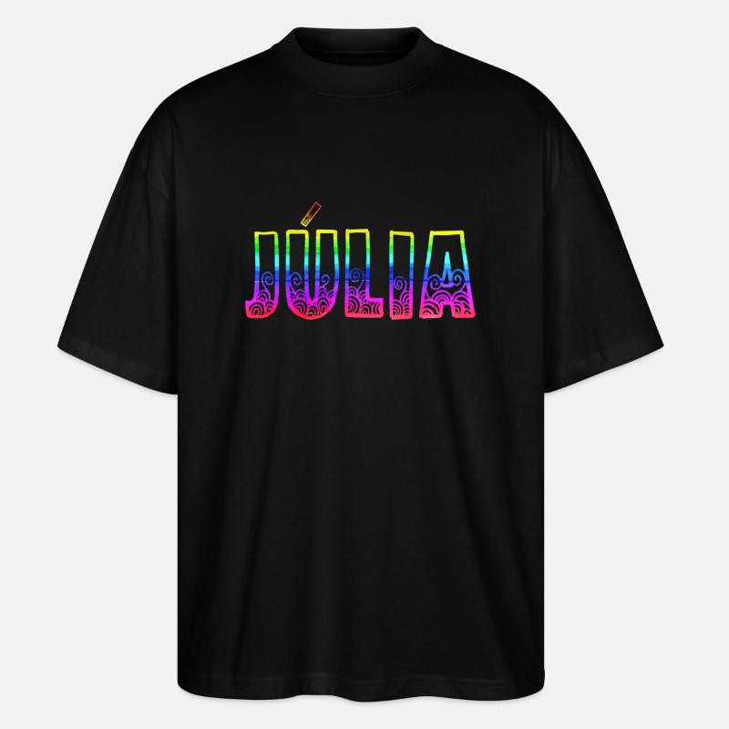 julia rs regenbogen - Stanley/Stella Oversized Unisex Bio T-Shirt Blaster 2.0 - Schwarz