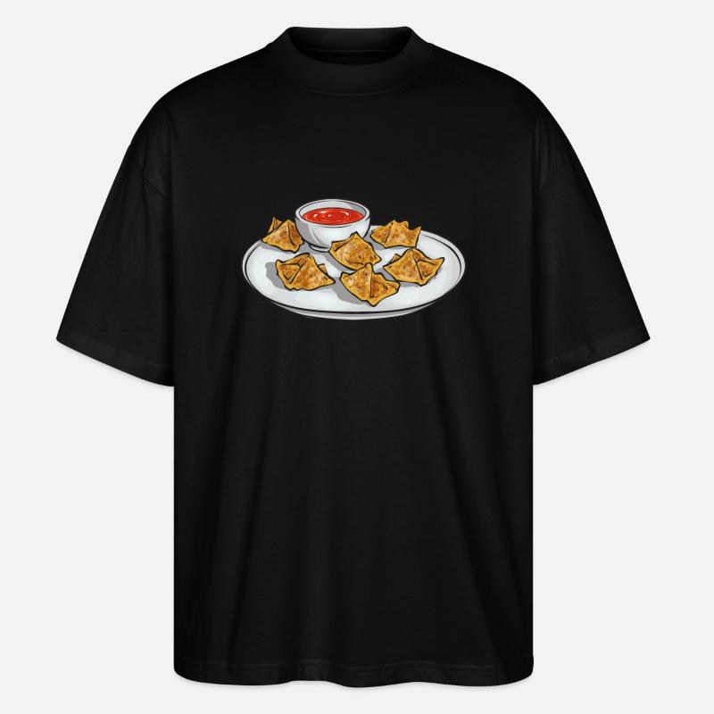 Krabben Rangoon Crab Rangoon - Stanley/Stella Oversized Unisex Organic T-shirt Blaster 2.0 - black