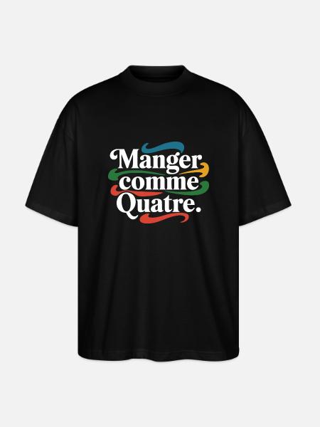 Manger comme quatre - T-shirt bio Blaster 2.0 coupe oversize Stanley/Stella Unisexe - noir