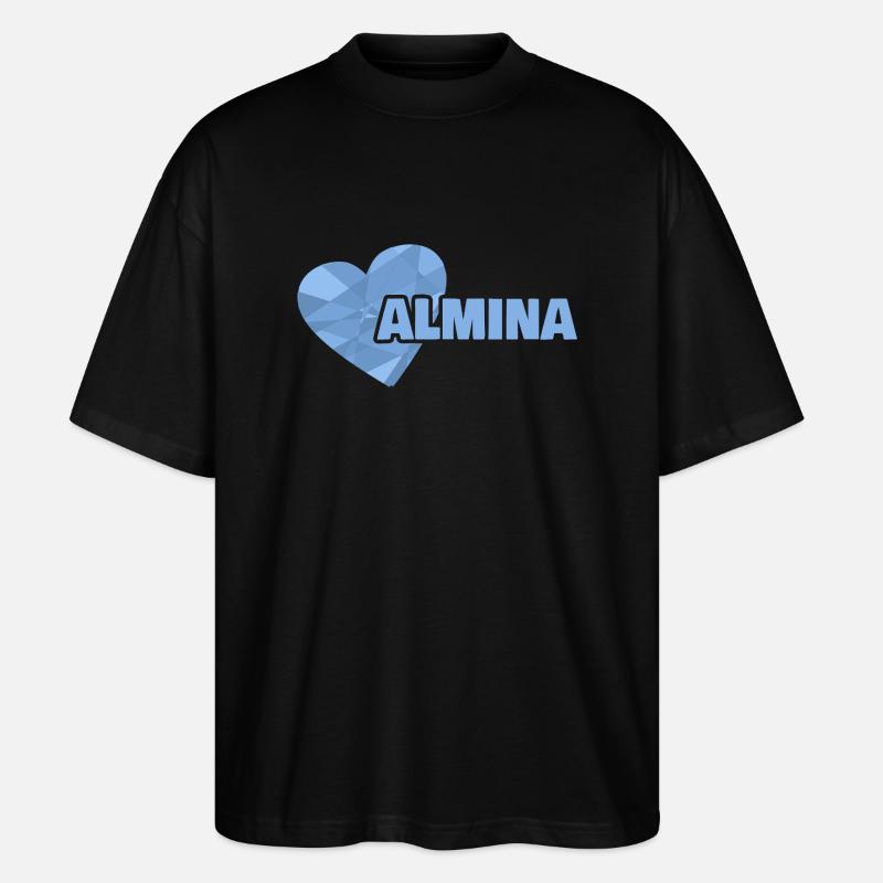 Almina - Stanley/Stella Oversized Unisex Bio T-Shirt Blaster 2.0 - Schwarz
