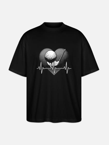 Herzschlag Golf - Stanley/Stella Oversized Unisex Bio T-Shirt Blaster 2.0 - Schwarz