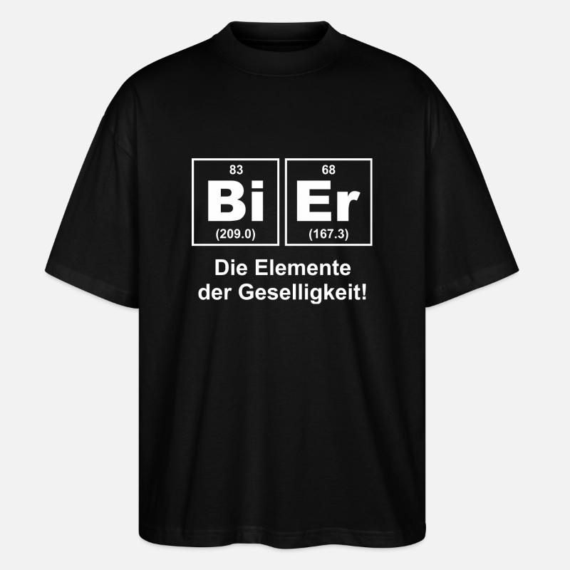 Chemiker - Bier, das Element der.. - Stanley/Stella Oversized Unisex Bio T-Shirt Blaster 2.0 - Schwarz