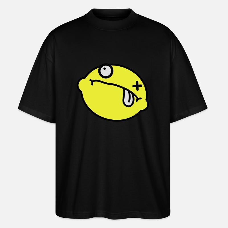 Dead Lemon Smiley - Stanley/Stella Oversized Unisex Bio T-Shirt Blaster 2.0 - Schwarz