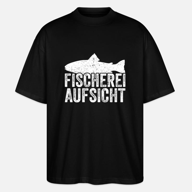 Fischerei Aufsicht - Stanley/Stella Oversized Unisex Bio T-Shirt Blaster 2.0 - Schwarz