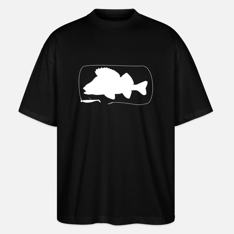 Perch with softbait - Stanley/Stella Oversized Unisex Organic T-shirt Blaster 2.0 - black