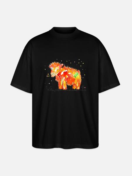 Gute Laune Moschus-Ochse - Stanley/Stella Oversized Unisex Bio T-Shirt Blaster 2.0 - Schwarz