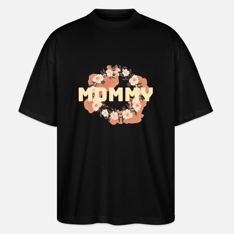 Mutterliebe im Blütenmeer - Stanley/Stella Oversized Unisex Bio T-Shirt Blaster 2.0 - Schwarz