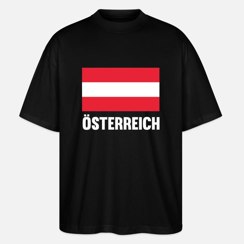 Østrigere Østrig - Stanley/Stella Oversize Unisex Øko T-shirt Blaster 2.0 - sort