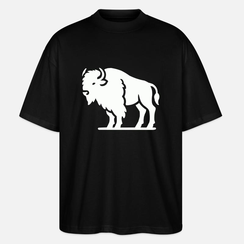 Bison Animal - T-shirt bio Blaster 2.0 coupe oversize Stanley/Stella Unisexe - noir