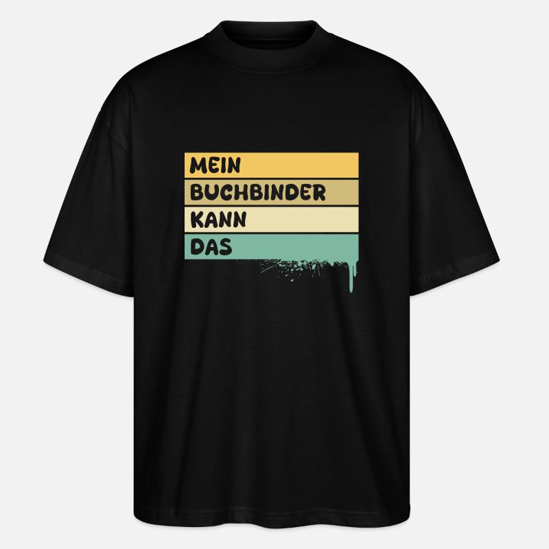 Buchbinder - Stanley/Stella Oversized Unisex Bio T-Shirt Blaster 2.0 - Schwarz