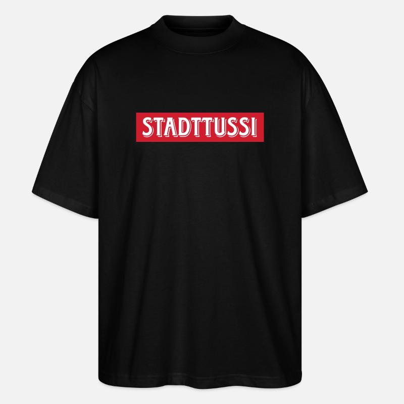 Stadttussi - Stanley/Stella Oversized Unisex Bio T-Shirt Blaster 2.0 - Schwarz