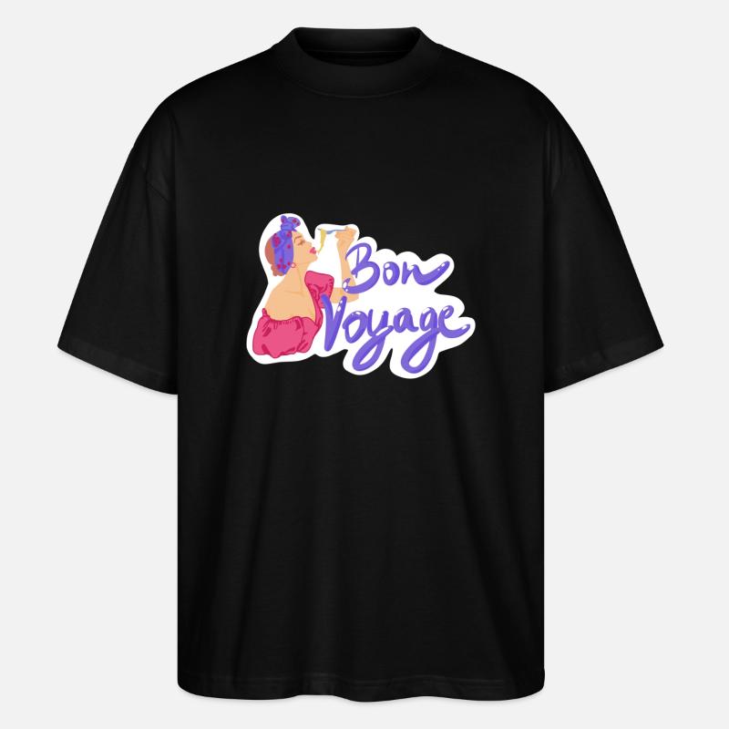 Bon Voyage Gute Reise - Stanley/Stella Oversized Unisex Bio T-Shirt Blaster 2.0 - Schwarz